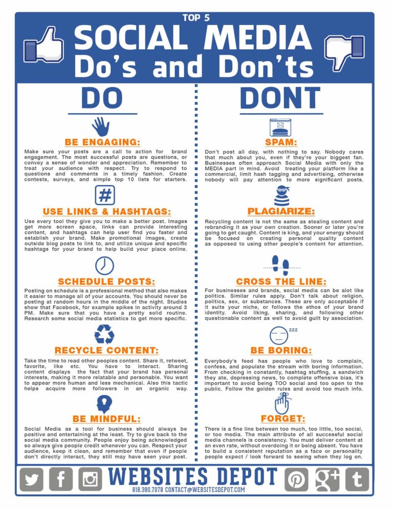 TOP 5 Social Media Do's and Don'ts | Social Media Marketing Los Angeles