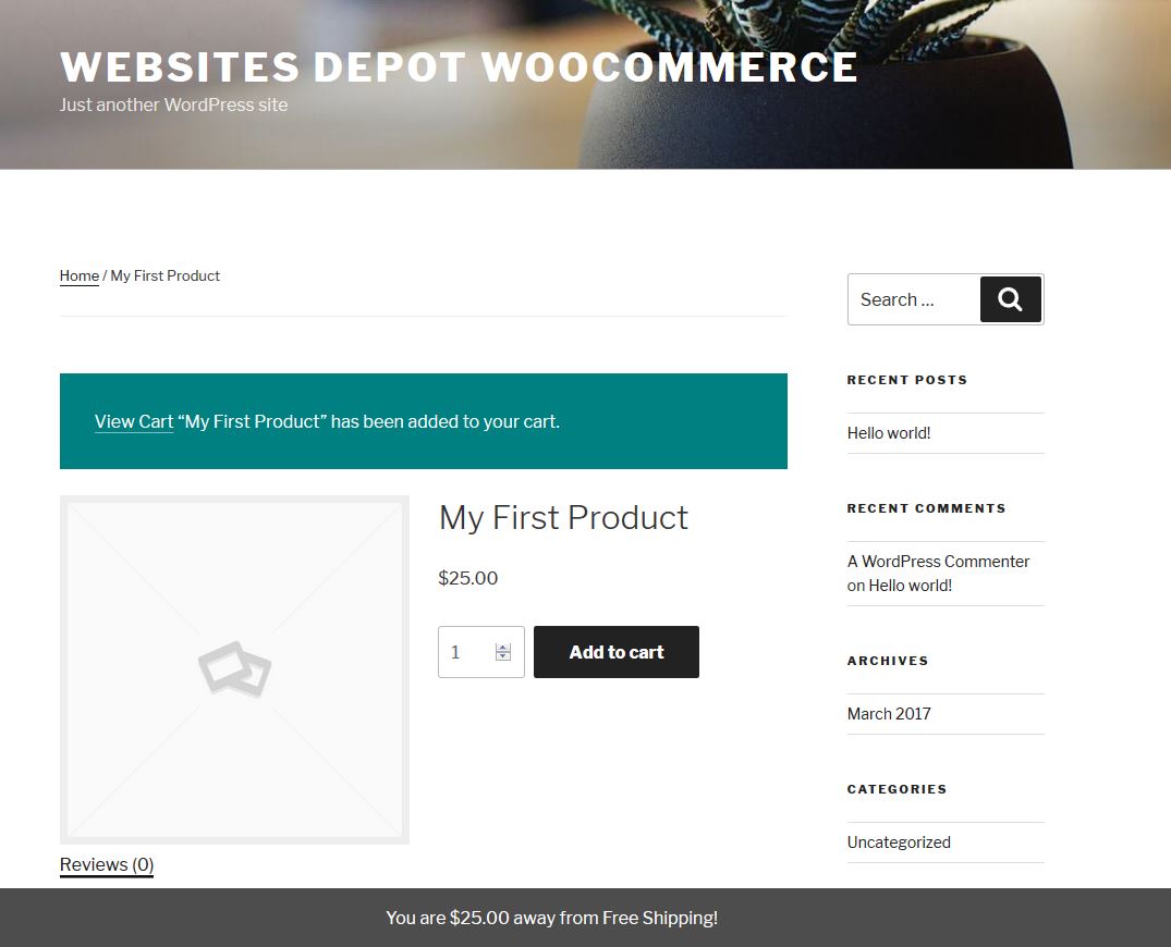 woocommerce ajax fragments footer bar free shipping