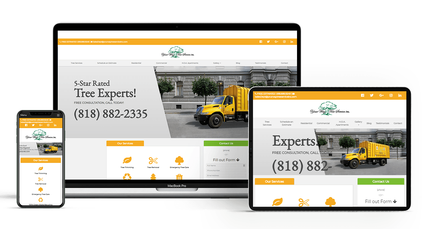 Your Way Tree Service Inc Responsive Web Design by Website ...