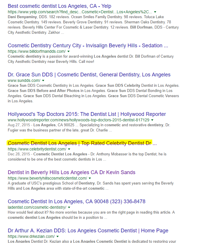 dental marketing los angeles