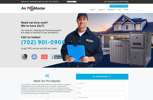 airpromaster homepage websites depot