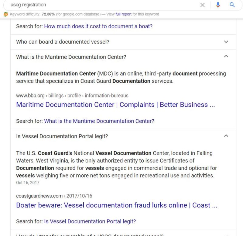 google answer box